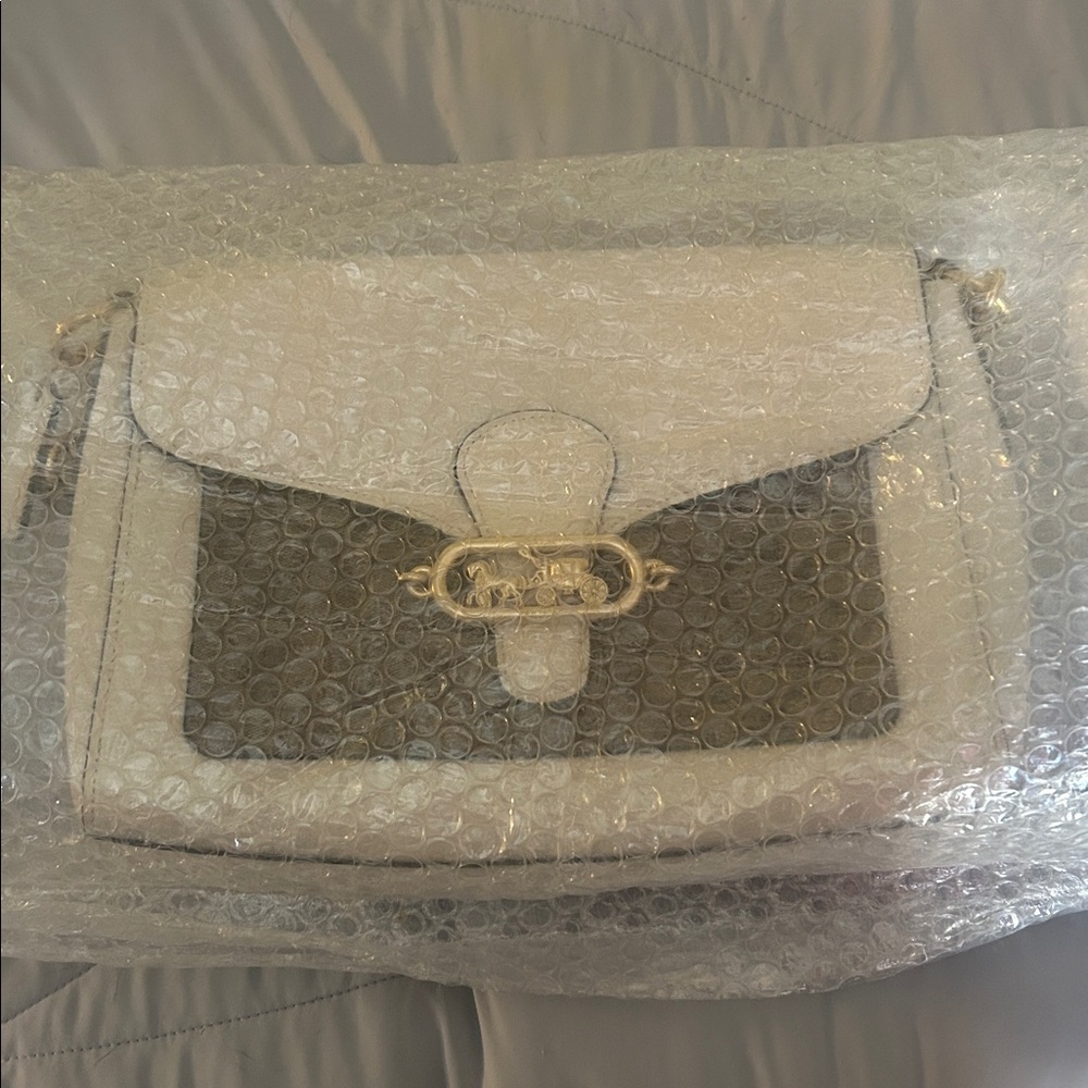 COACH Tabby 26 Signature Logo Coated Canvas Shoulder Bag - Picture 14 of 15